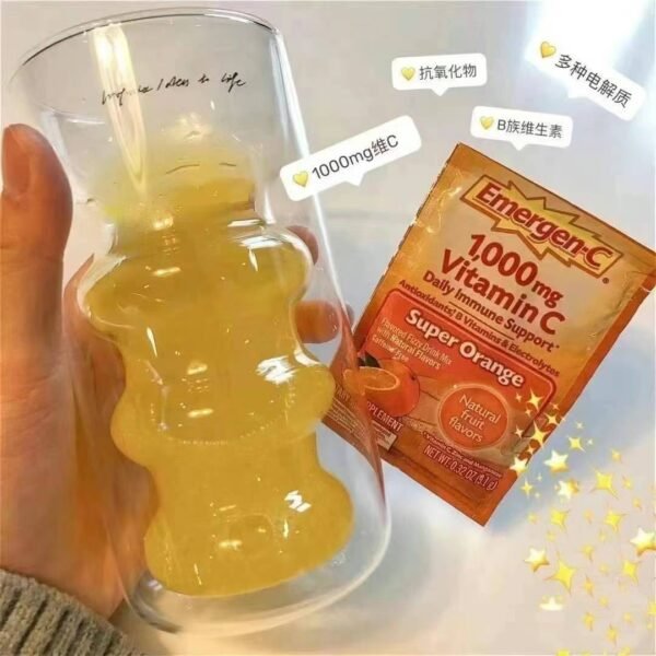 Emergen-C 1000mg维生素C粉泡腾冲剂每盒90袋 - 图片 6