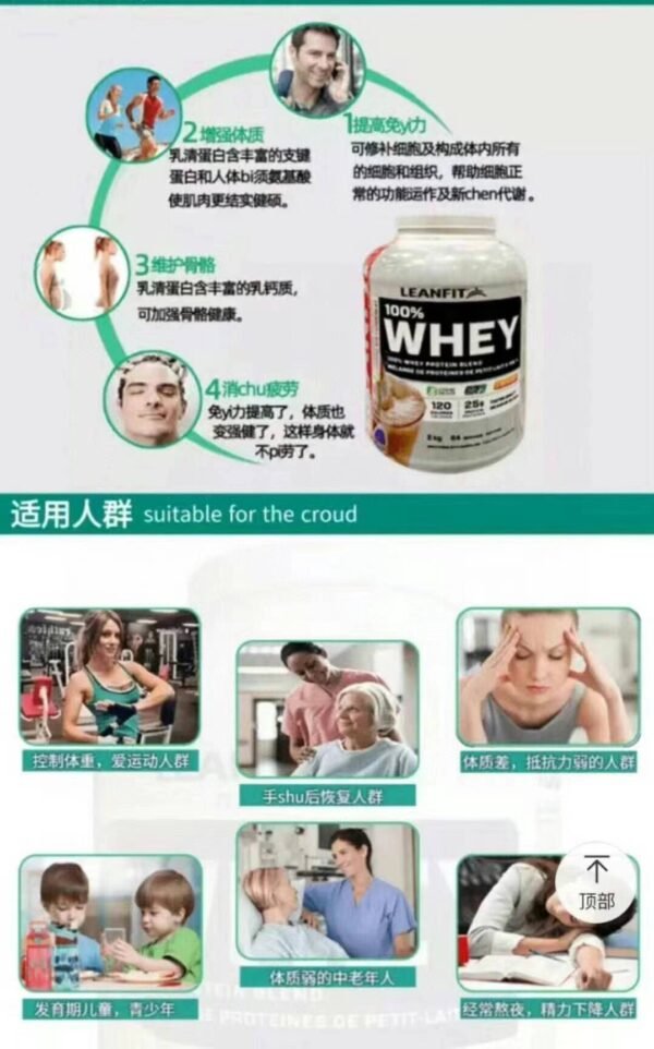 Leanfit Whey Protein乳清蛋白粉，天然香草／巧克力口味。每袋4斤 - 图片 7