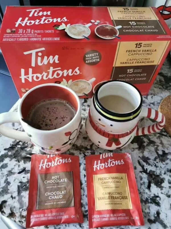 🇨🇦国民品牌Tim Hortons15袋热巧克力+15袋香草卡布奇诺 - 图片 4