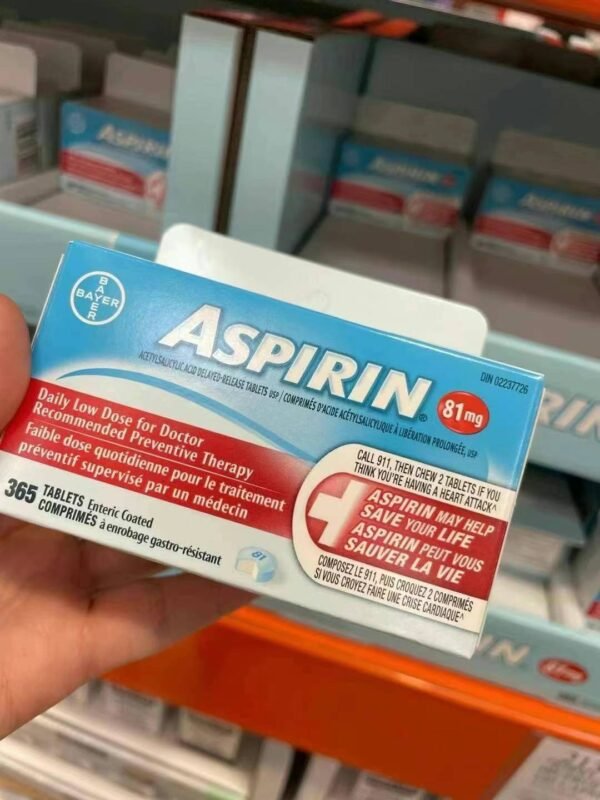 Bayer拜耳Aspirin阿司匹林，低剂量81毫克，365粒/盒