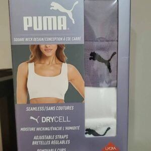 最新款PUMA彪马背心式女士运动内衣文胸罩健身防震无痕2件套装。