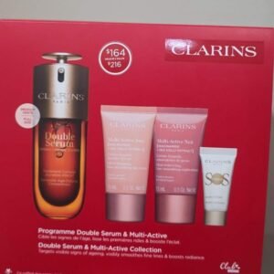 娇韵诗圣诞限量版双萃精华套装50ml精华+活力日霜15ml+活力晚霜15ml+sos妆前乳